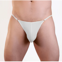 Love In Leather Men420 Lycra G-String Size L/XL: White